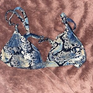 Snakeskin Bikini Top